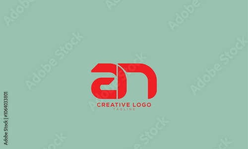 AN ZIN  Abstract initial monogram letter alphabet logo design photo