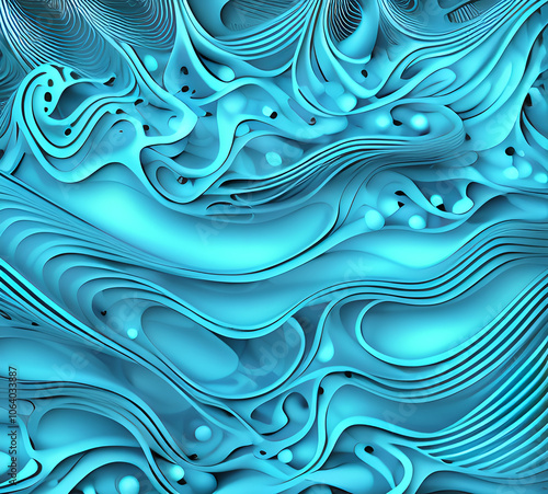 Blue and colorful wavy dynamic motion graphics. light motion shape curve. wavy banner template. background texture, neat cracks, 8k quality. generative ai 