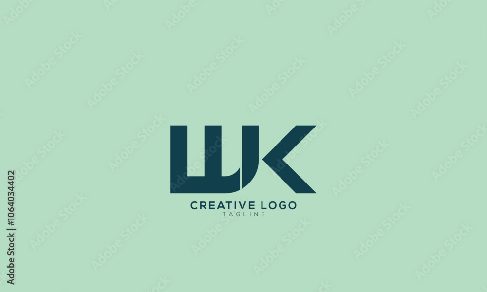 WK Abstract initial monogram letter alphabet logo design