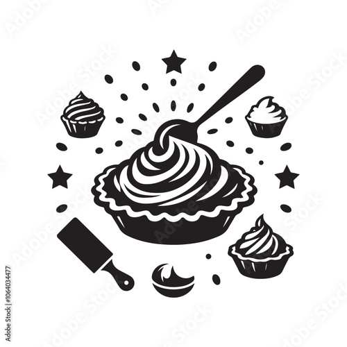 Tasty Pies Silhouette Vectors for Bakery and Dessert Designs