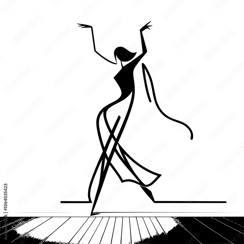 Black and White Vector Silhouettes of Dancers in Aesthetic and Dynamic Poses – Minimalist Art for Motion and Expression Black and White Vector Silhouettes of Dancers in Aesthetic and Dynamic Poses – Minimalist Art for Motion and Expression