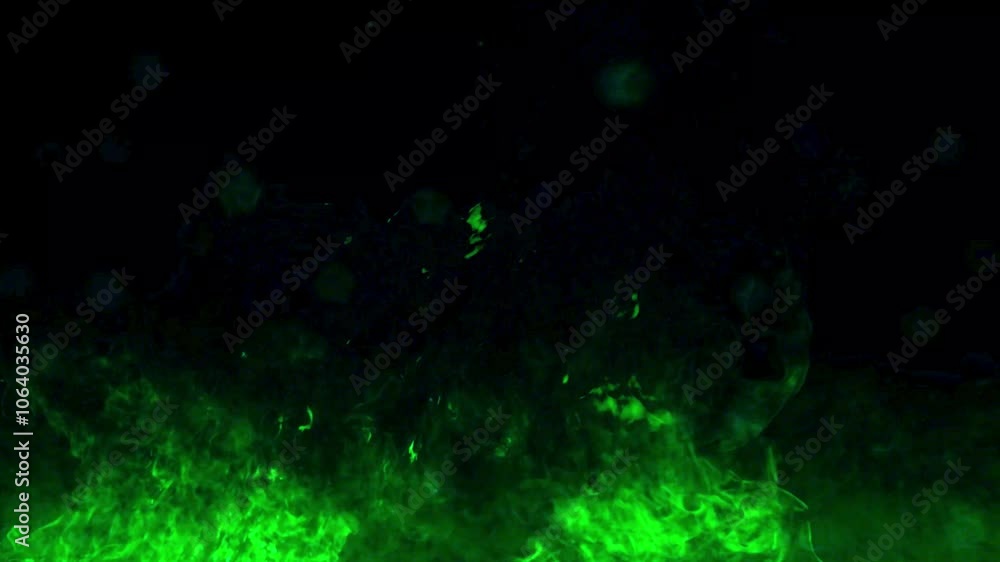 background of green flames burning background of green flames burning