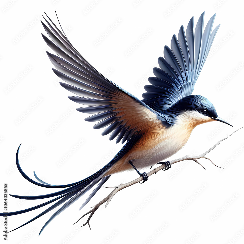 Obraz premium elegant bird images on white background