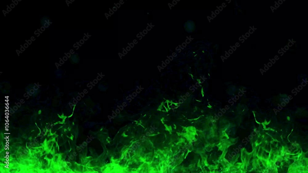background of green flames burning background of green flames burning