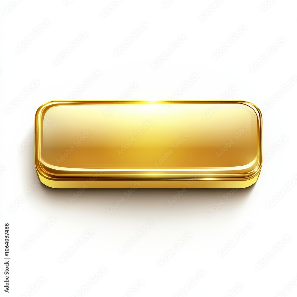 A polished gold bar icon, set against a clean white background, reflecting light beautifully and symbolizing wealth A polished gold bar icon, set against a clean white background, reflecting light beautifully and symbolizing wealth