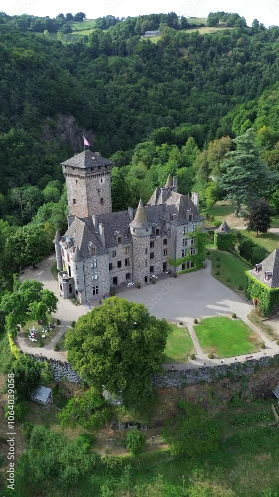 Drone video Pesteils castle france europe Drone video Pesteils castle france europe