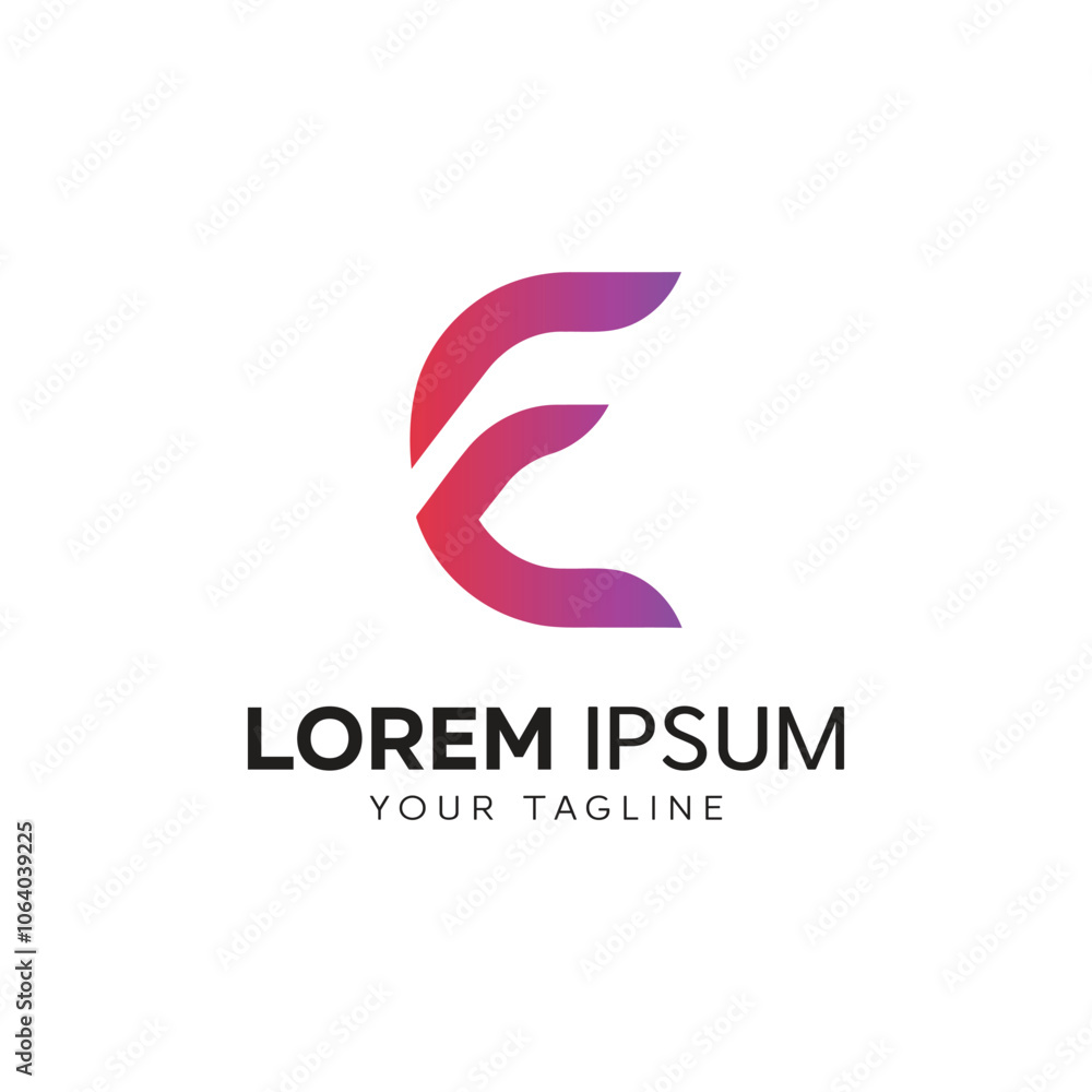 Obraz premium Creative Initial Letter E Logo Design Vector