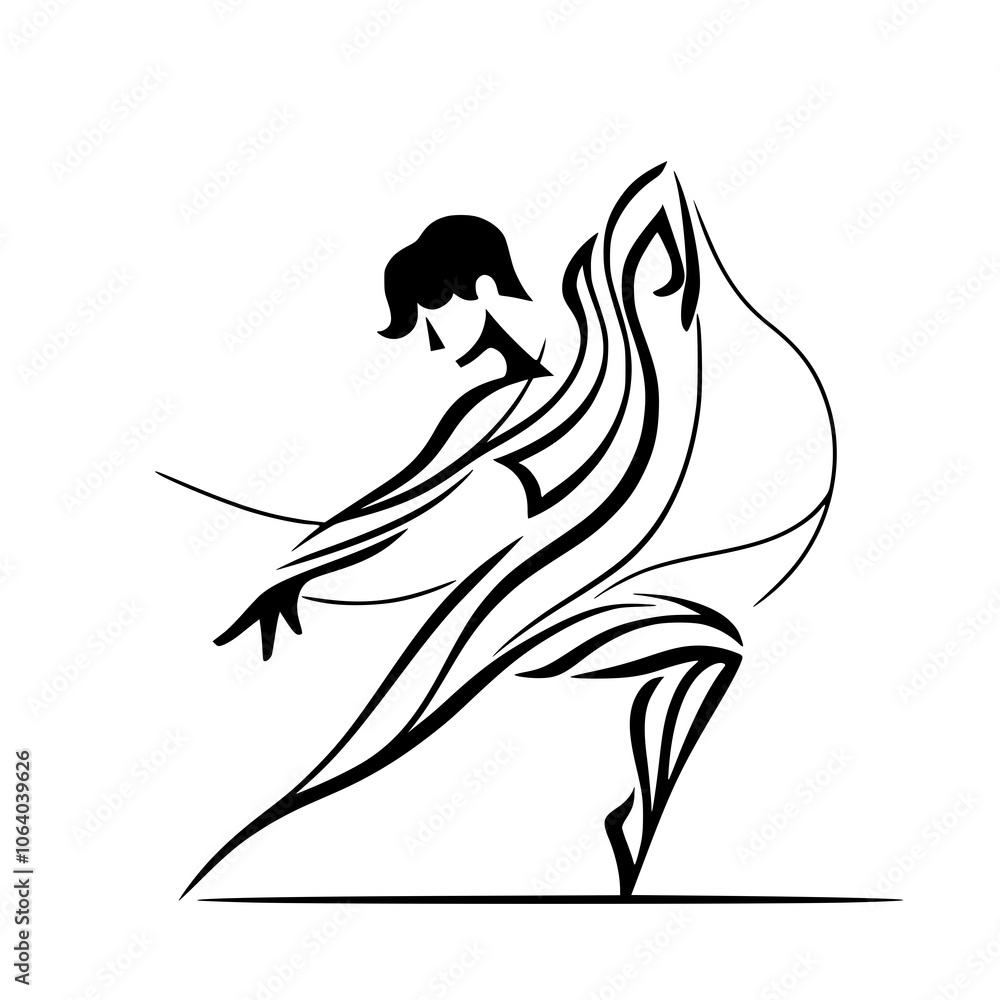 Black and White Vector Silhouettes of Dancers in Aesthetic and Dynamic Poses – Minimalist Art for Motion and Expression Black and White Vector Silhouettes of Dancers in Aesthetic and Dynamic Poses – Minimalist Art for Motion and Expression