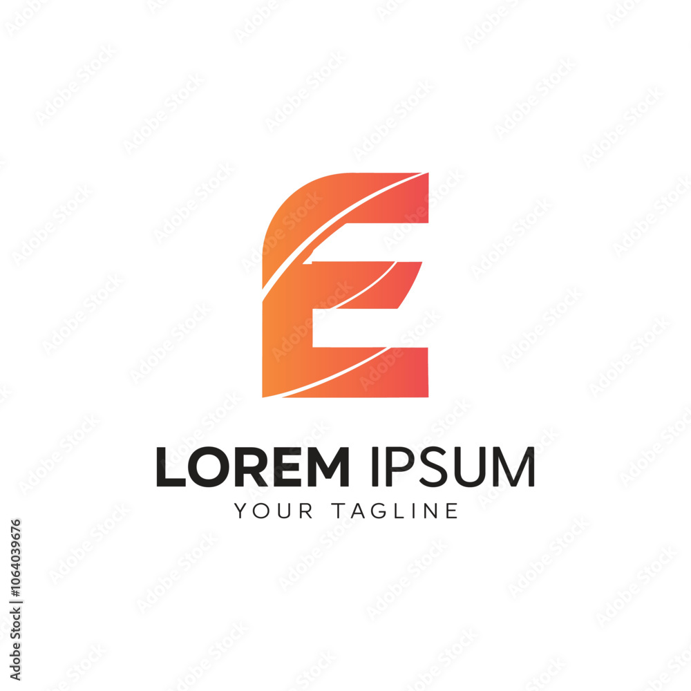 Obraz premium Creative Initial Letter E Logo Design Vector