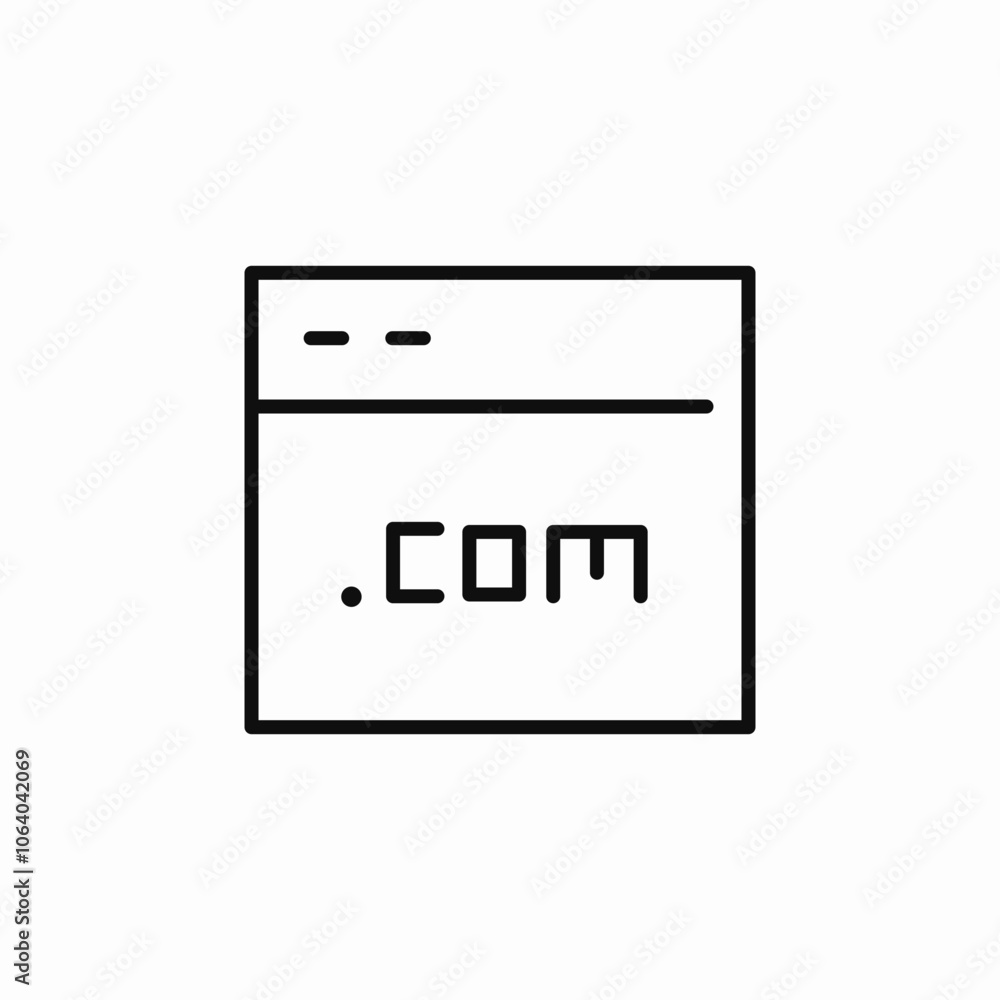 website domain icon sign vector website domain icon sign vector