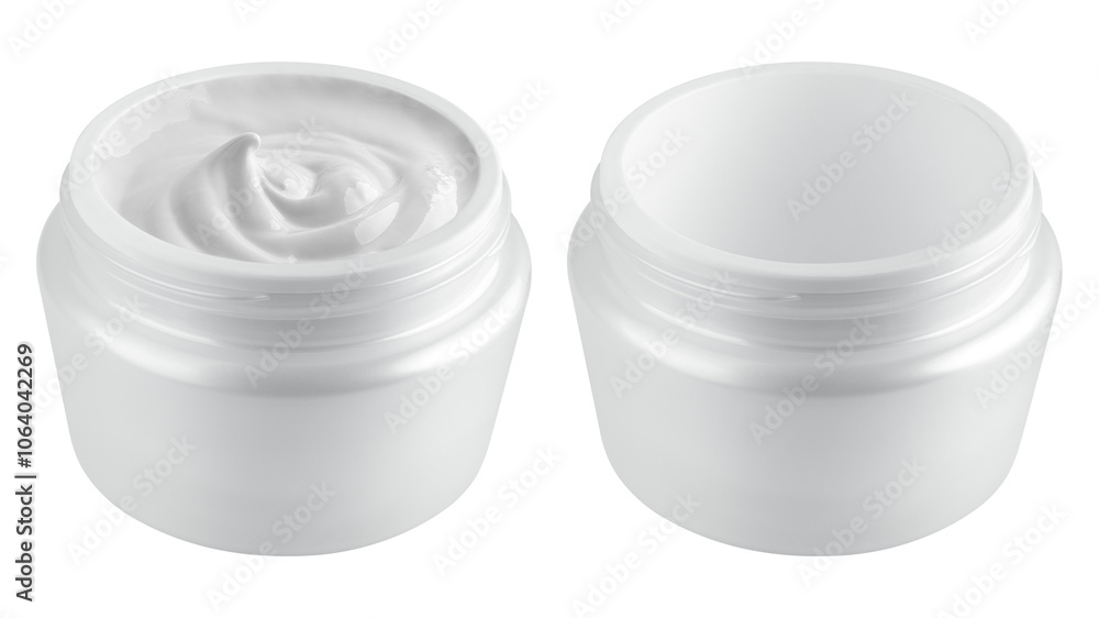 cosmetic Cream jar, isolated on white background, full depth of field cosmetic Cream jar, isolated on white background, full depth of field