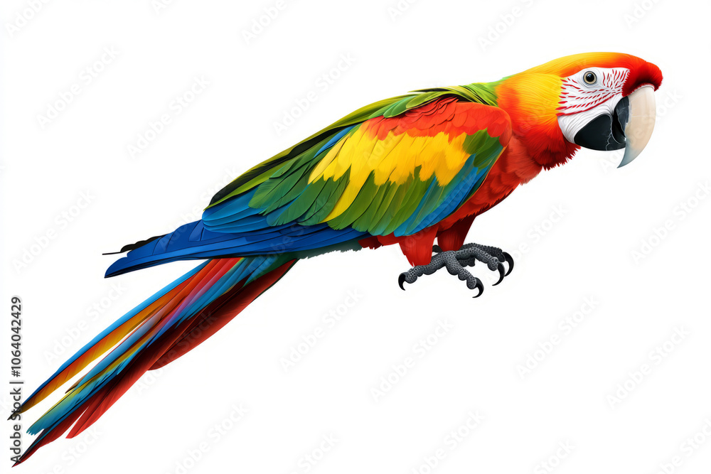 Fototapeta premium colorful parrot on a white background 