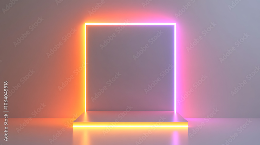 square shape 3D light room frame decor square shape 3D light room frame decor