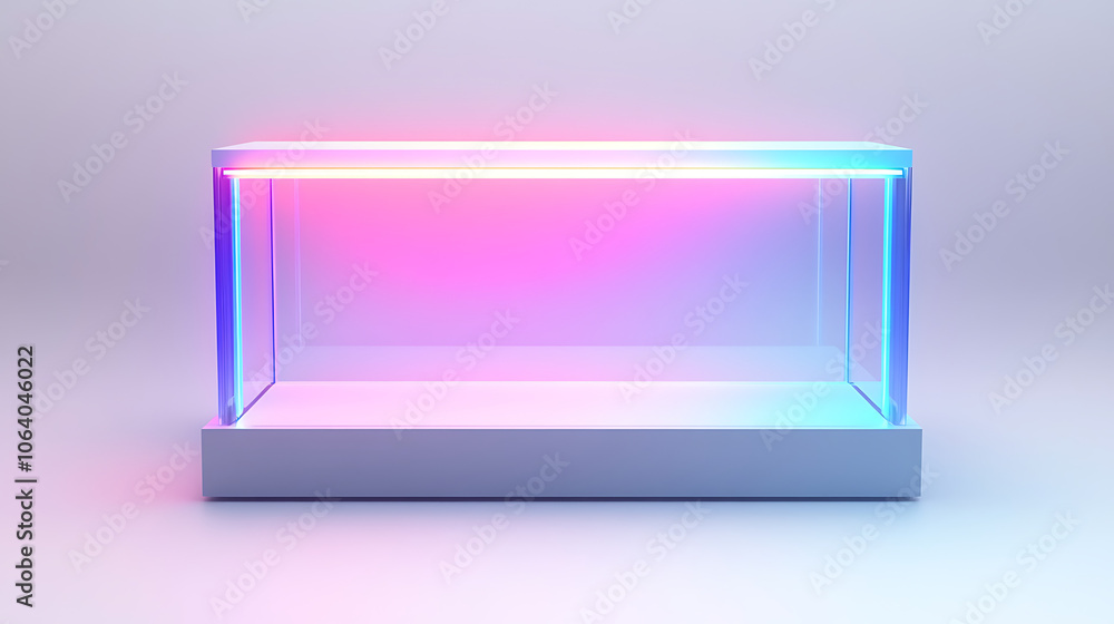 Fototapeta premium square shape 3D light box