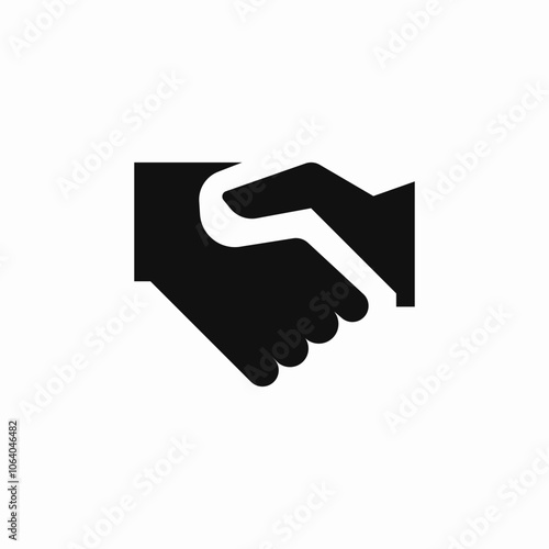 handshake deal icon sign vector