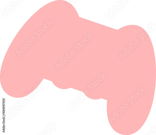 Pink video game controller silhouette
