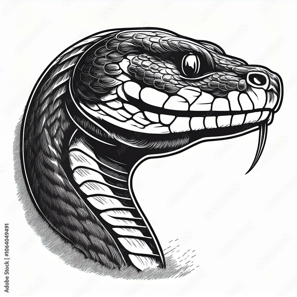 Fototapeta premium black and white snake