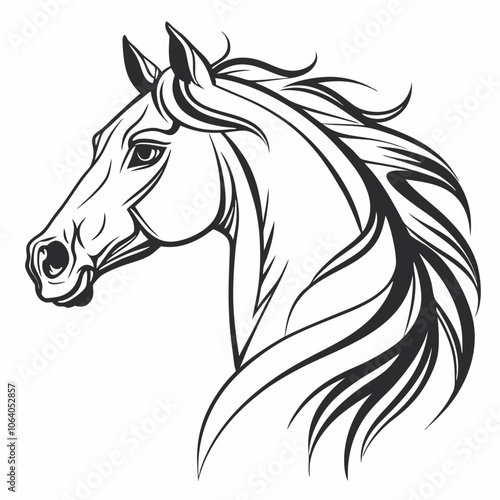 Wallpaper Mural horse head vector Torontodigital.ca