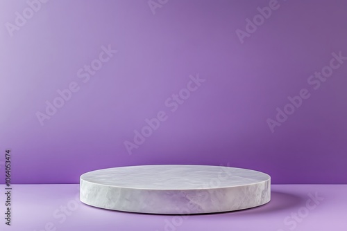 Minimalistic product display on purple background