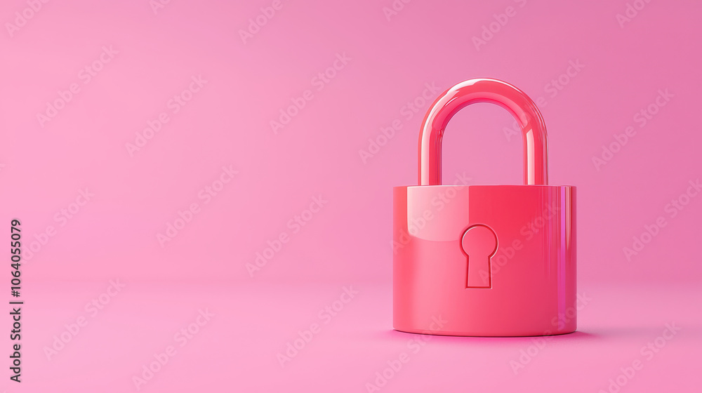 vibrant pink padlock symbolizing security and protection vibrant pink padlock symbolizing security and protection