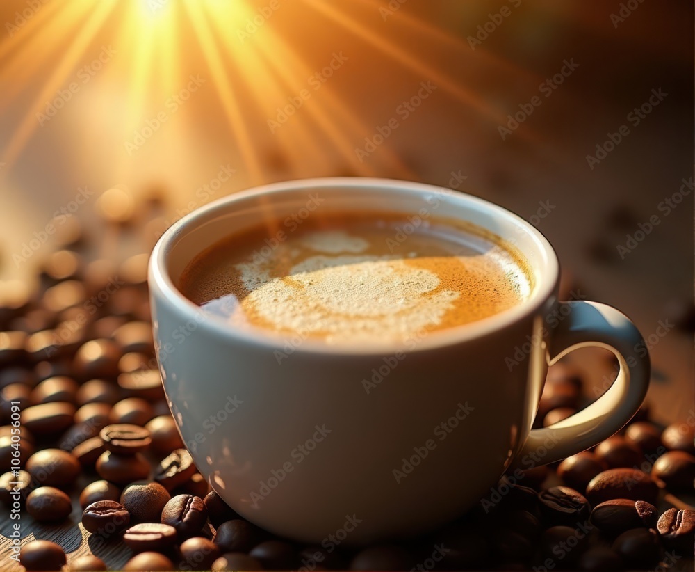 cup of hot coffee with foam, cup of hot coffee with foam,