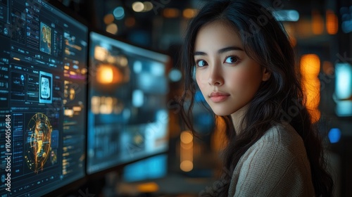 Woman Looking At The Camera