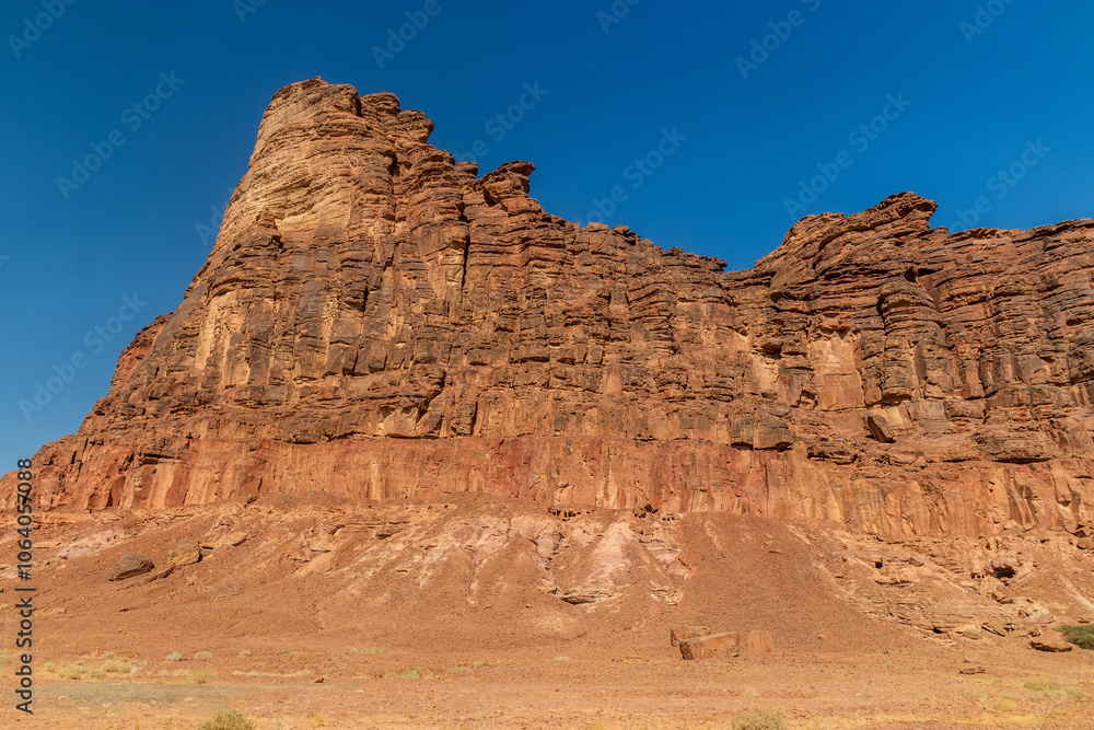 Fototapeta premium Cliffs at Dadan site in Al Ula, Saudi Arabia