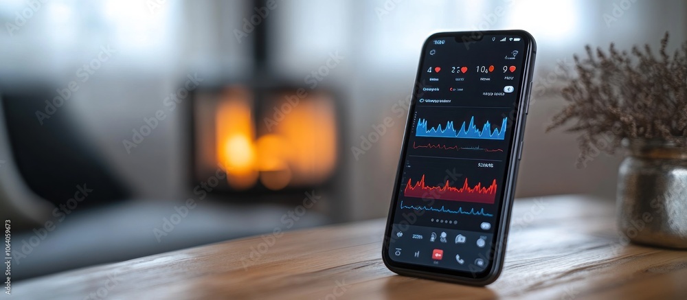 Smartphone with Health App Displayed