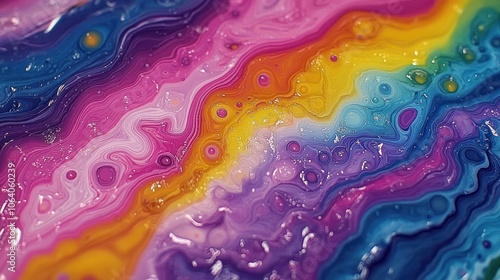 Wallpaper Mural Abstract colorful liquid swirls with glitter. Torontodigital.ca