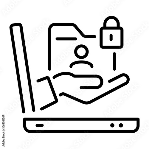 Data retention icon in line style