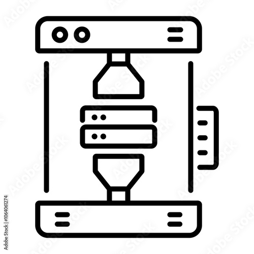 Data compression icon in linear style