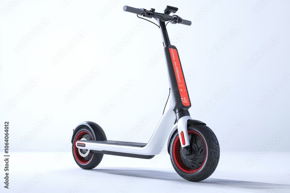 A sleek electric scooter with a modern design. It features bold colors and innovative features. Perfect for urban commuting or leisure rides. Generative AI A sleek electric scooter with a modern design. It features bold colors and innovative features. Perfect for urban commuting or leisure rides. Generative AI