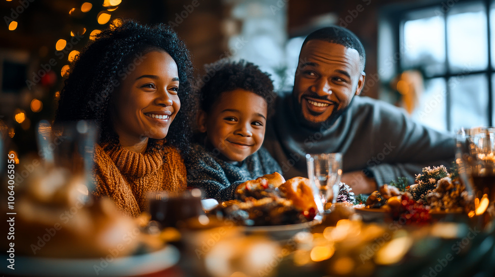 Family Enjoying Festive Christmas Celebration