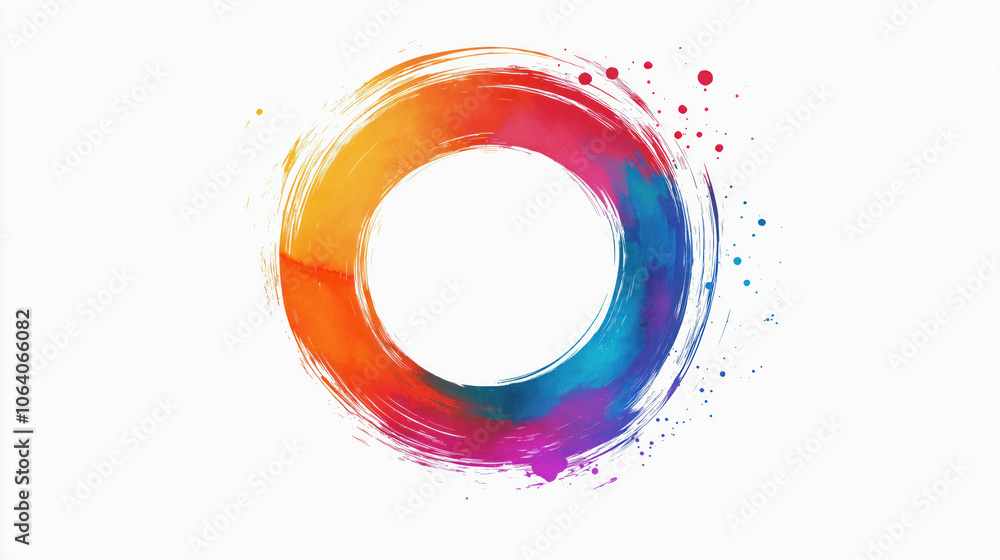 Vibrant circular graphic design with colorful dots on white background. Flat lay composition creates balance and harmony. Colorful dots arranged in circular pattern around central circle. Vibrant circular graphic design with colorful dots on white background. Flat lay composition creates balance and harmony. Colorful dots arranged in circular pattern around central circle.