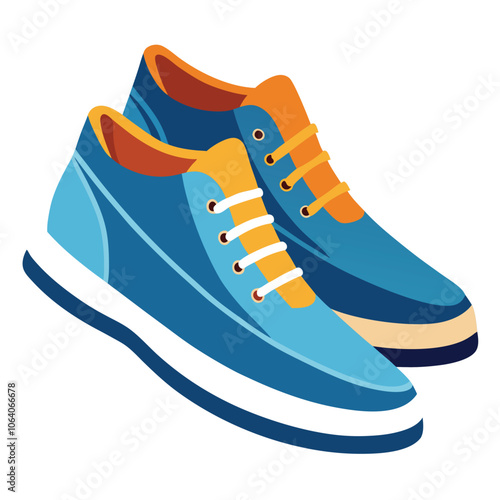 jeans shoes vector art illustration isolated white background