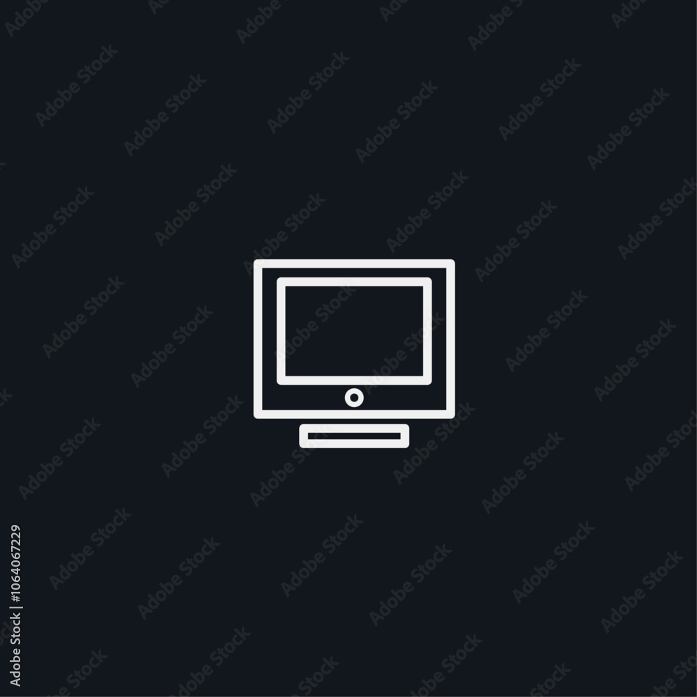 Monitor icon flat vector design Monitor icon flat vector design
