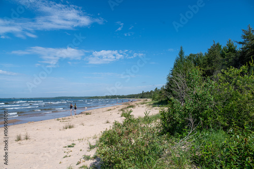 lake superior lakeside at marquette wisconsin