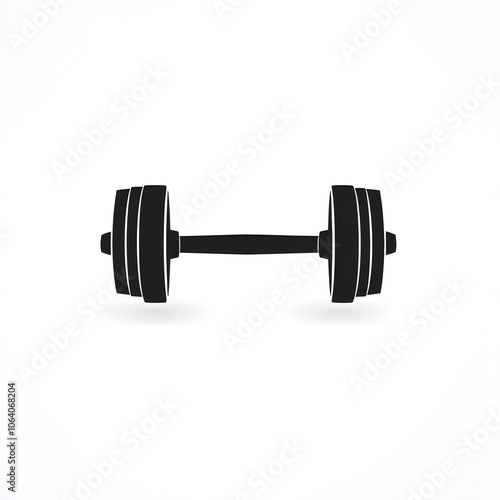 Simple Dumbell weightlifting Gym Lifting Sports Training Fitness icon logo Symbol