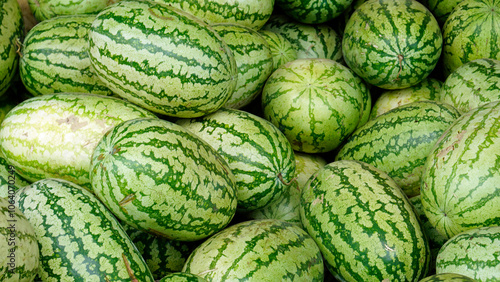 fresh water melon from a local farmes market photo