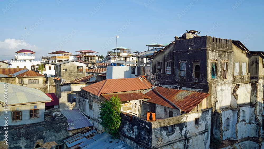 rooftop view over stonetown city rooftop view over stonetown city