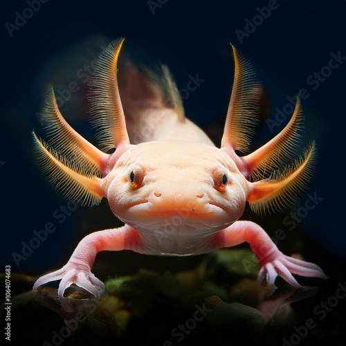 Axolotl seen in the lake