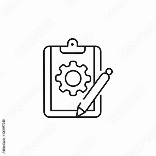 configuration clipboard icon sign vector