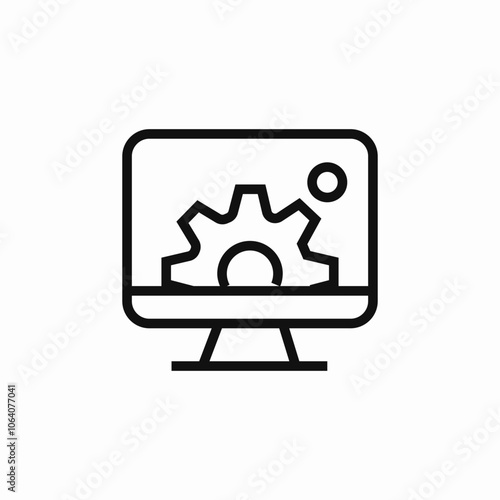 computer configuration icon sign vector