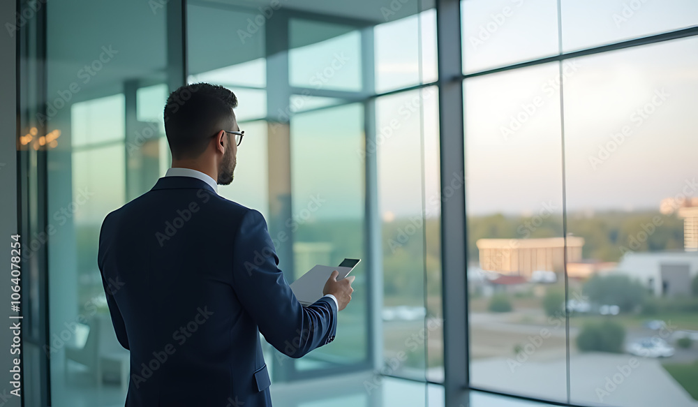 businessman plans new startup strategy loading progress calendar date end year businessman plans new startup strategy loading progress calendar date end year