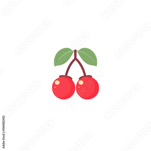 2D flat vector illustration cherry tomato icon isolated on a white background.