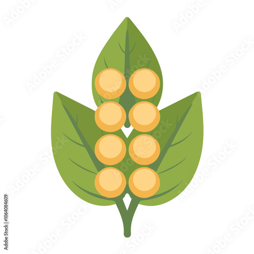 2D flat vector illustration chickpeas icon isolated on a white background.