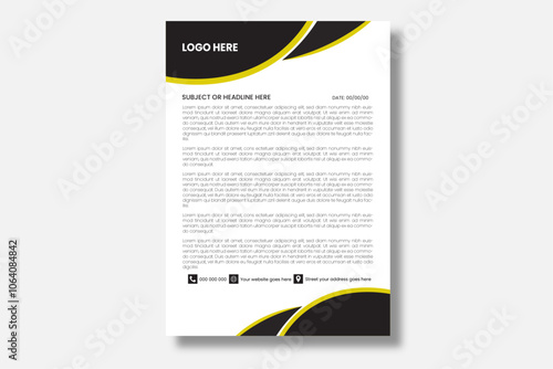 Abstract Letterhead Design Modern Business Letterhead Design Template. photo