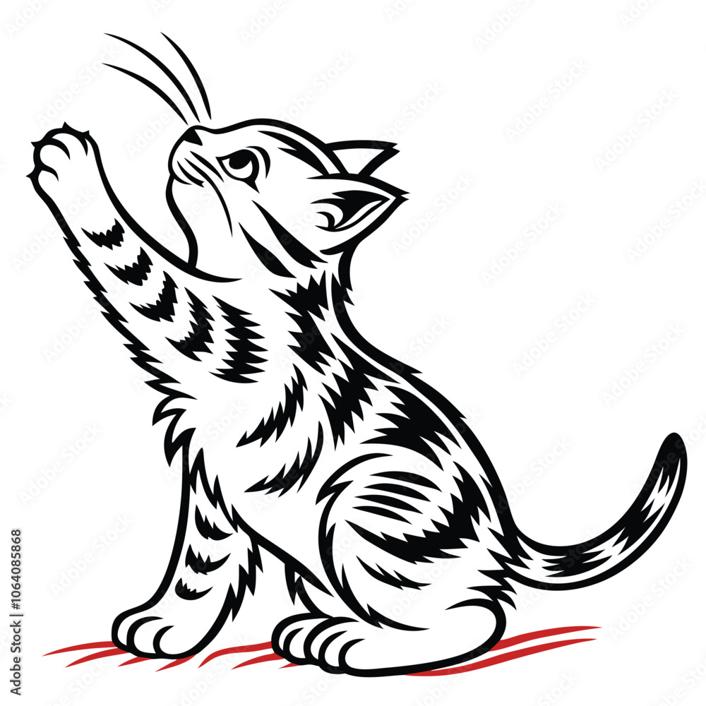 Obraz premium cat-heat-vector-art-design-on-white-background (1).eps