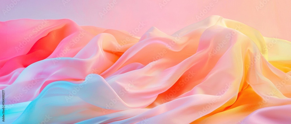 A colorful piece of fabric with a rainbow pattern A colorful piece of fabric with a rainbow pattern