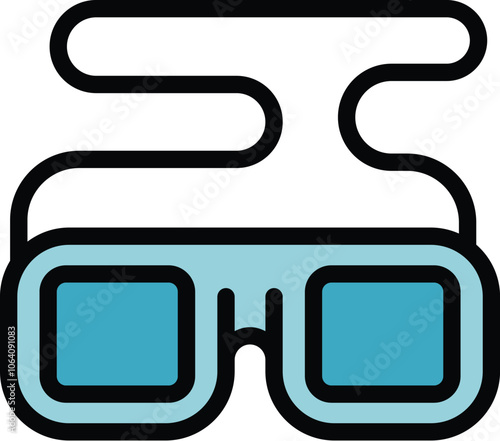 This icon features a pair of 3d glasses, symbolizing immersive virtual reality experiences